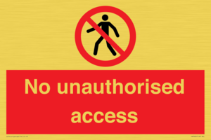 No unauthorised access